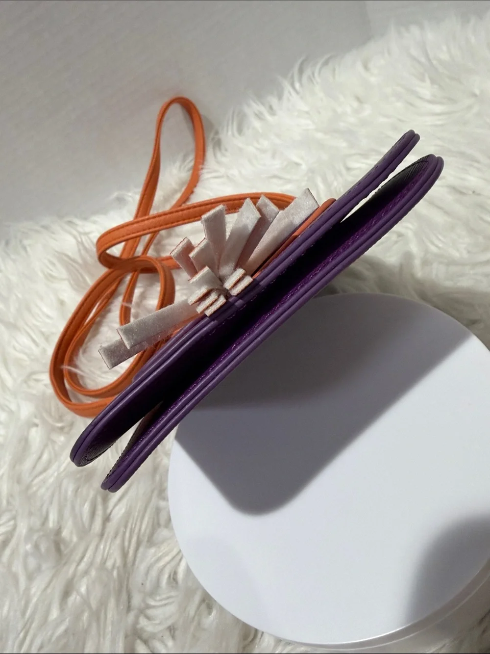 HARPER Crossbody Bag/Phone Pouch in Purple and Orange- Lightweight Tassel